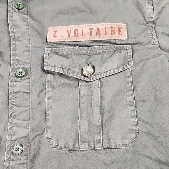 Zadig & Voltaire Taskal Combat Shirt Jacket Womens XS by Humberto Cruz Military - Picture 3 of 10
